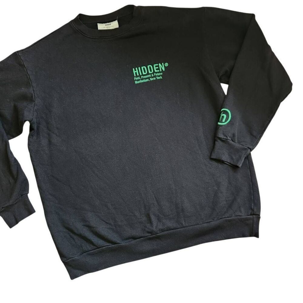 Hidden New York Sweatshirt Mens Large Crewneck Streetwear Minimalist Athleticwea